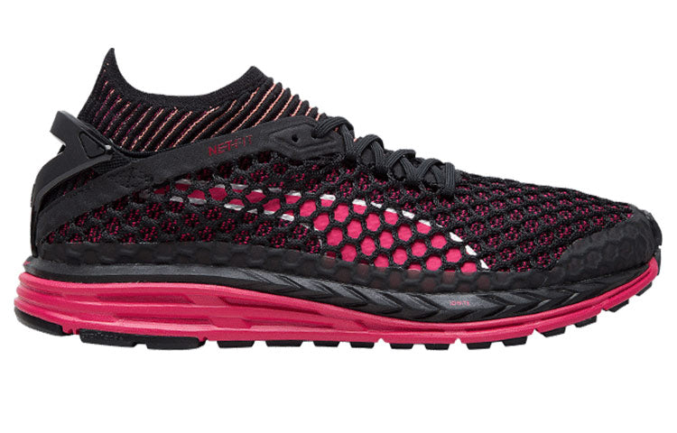 (WMNS) PUMA Speed Ignite Netfit Running Shoes Black/Red 189938-03