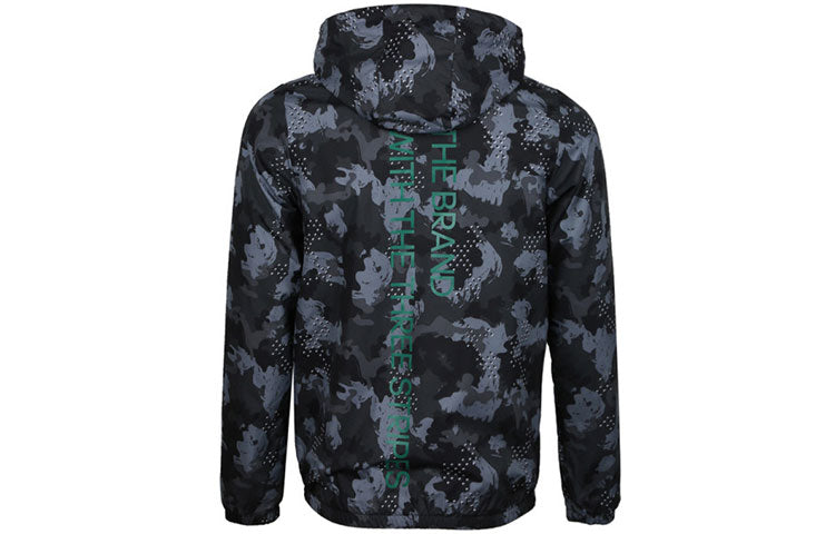 adidas Camouflage hooded Casual Woven Jacket Black DZ7589