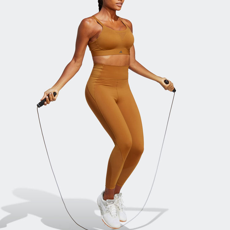 (WMNS) adidas Tailored HIIT Training 7/8 Leggings 'Brown' HR5426