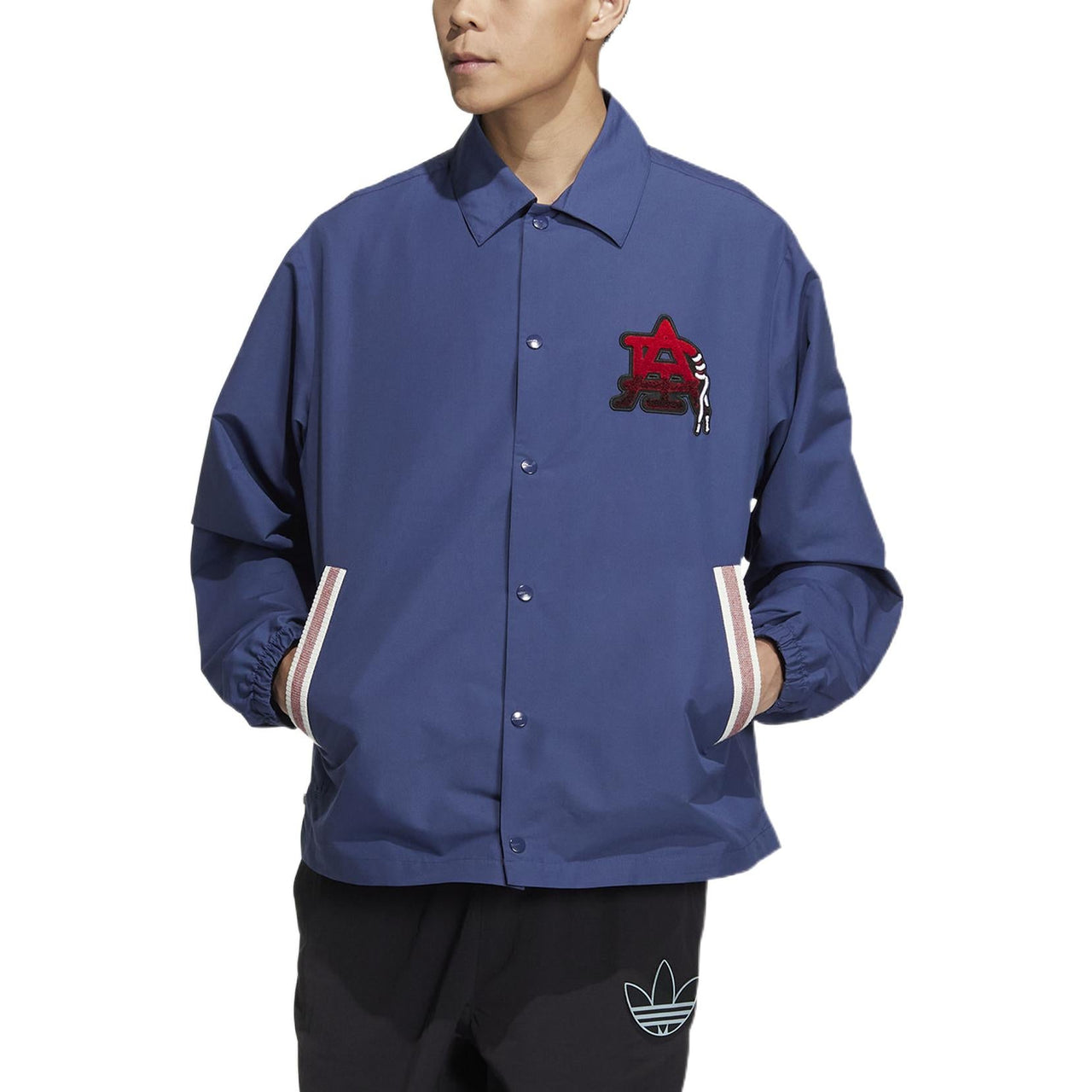 adidas originals Modern Collegiate Coach Jacket 'Tech Indigo' HS1993