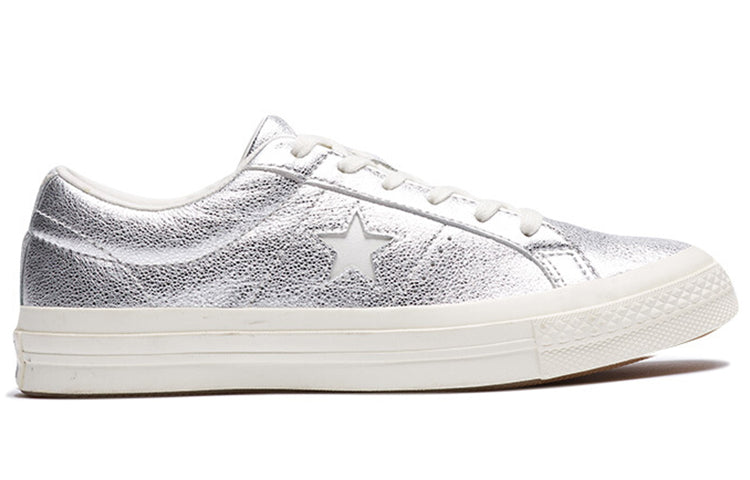 Converse One Star Shoes White/Silver 161590C