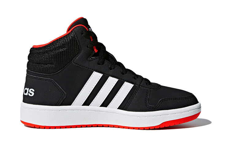 (PS) adidas Hoops 2.0 Mid J 'Black Hi-Res Red' B75743