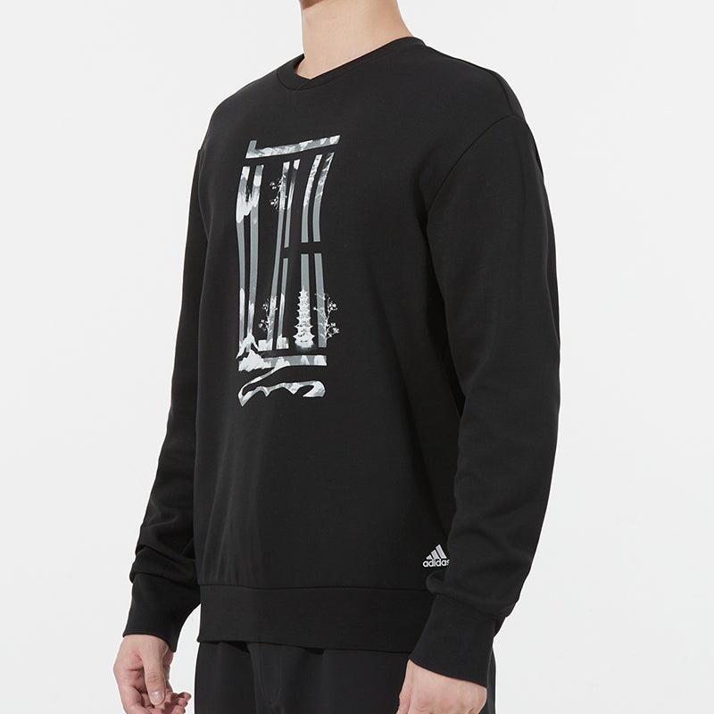adidas Wj Logo Swt Sports Round Neck Pullover Black H39289