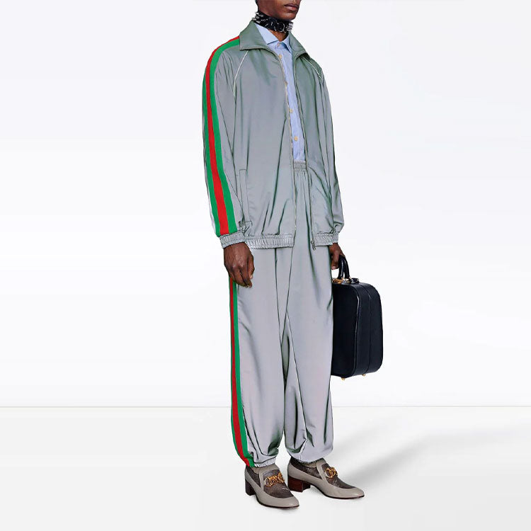 Gucci Reflective Jersey Loose Jogging Pant 'Silver' 587386-XJBN7-1300