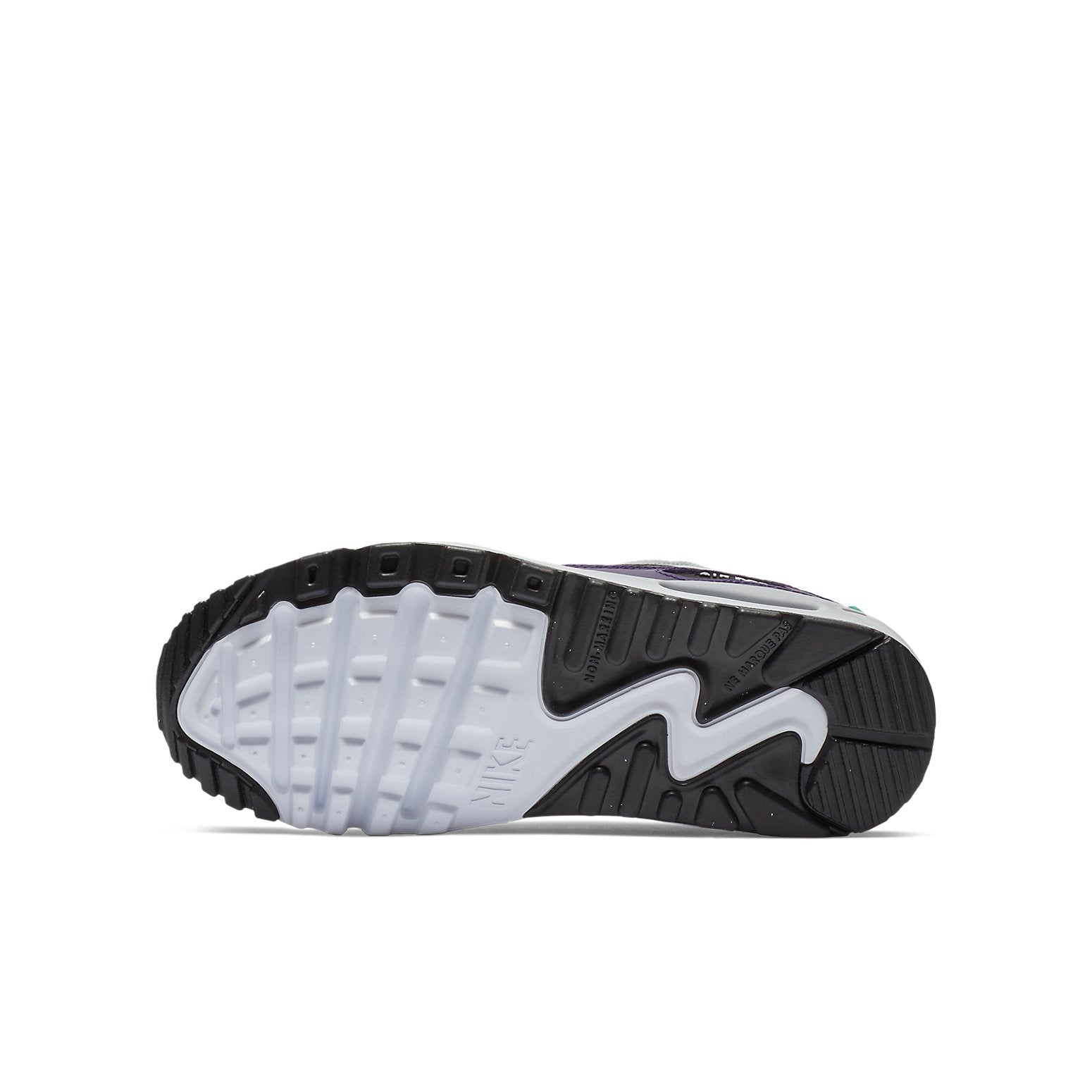(GS) Nike Air Max 90 LTR Leather Low-Top White/Grey 833412-115