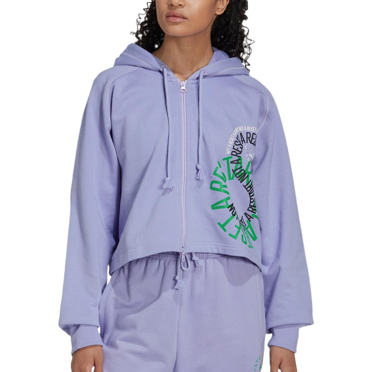(WMNS) adidas adidas by Stella McCartney Cropped Hoodie 'Purple' IB5892