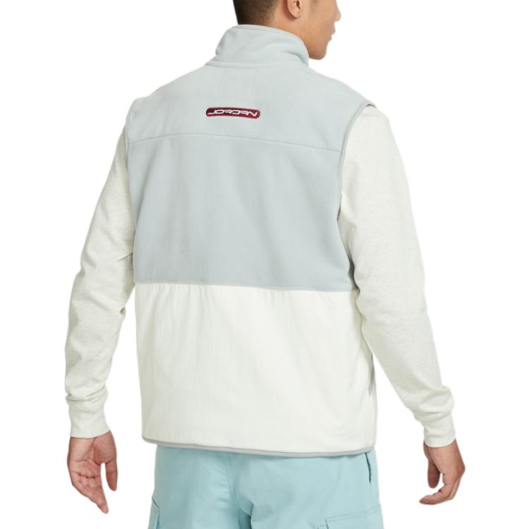 Air Jordan Loose Plus Velvet Contrast Stitching Warm Vest 'Light Blue' FB1907-133
