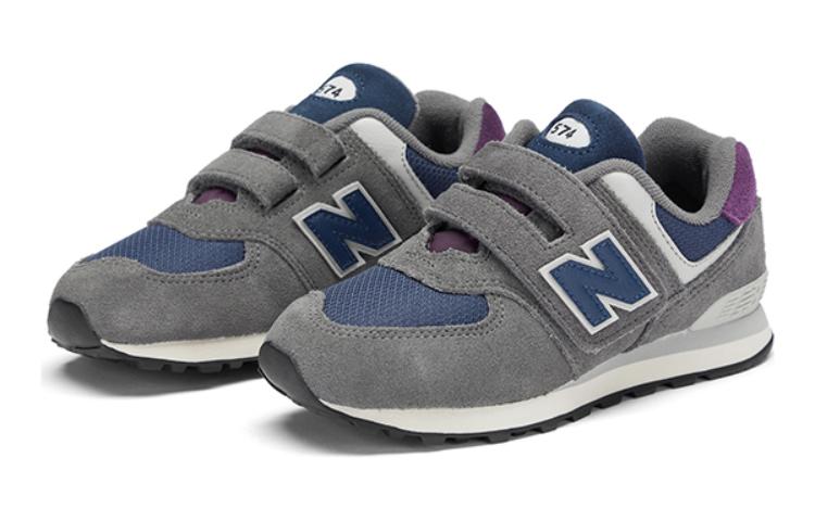 (PS) New Balance 574 Hook & Loop 'Castle Grey Navy Blue' PV574KGN