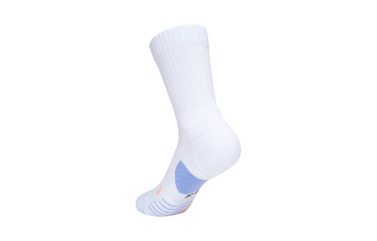 Li-Ning Professional Mid-Crew 3M Athletic Running Socks 'White' AWSS421-2