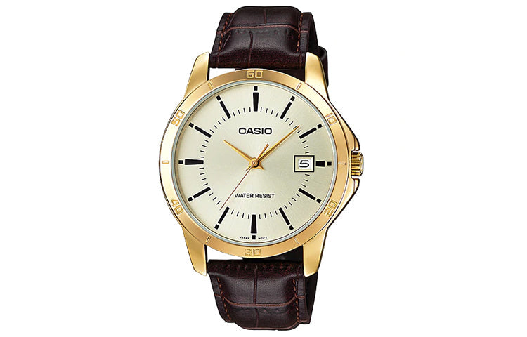 CASIO ENTICER&DRESS Series Vintage Waterproofes Yellow Couple Quartz Gold Analog MTP-V004GL-9A&LTP-V004GL-9A