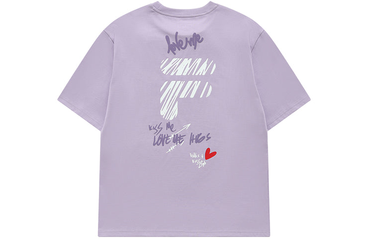 FILA FUSION Casual Logo Tee 'Lilac' T11U216103F-VT