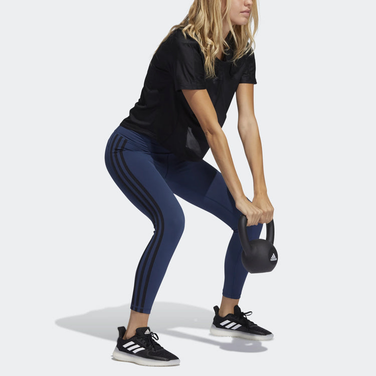 (WMNS) adidas SS21 Yoga Exercise Short Sleeve Black T-Shirt GP6791