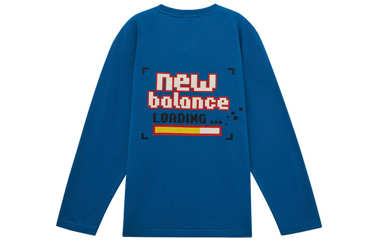 New Balance Logo Print Top 'Blue Orange' AMT11335-BMT
