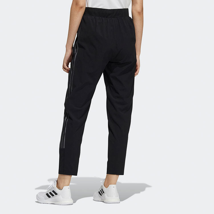 (WMNS) adidas Logo Alphabet Printing Long Pants/Trousers Black H09725