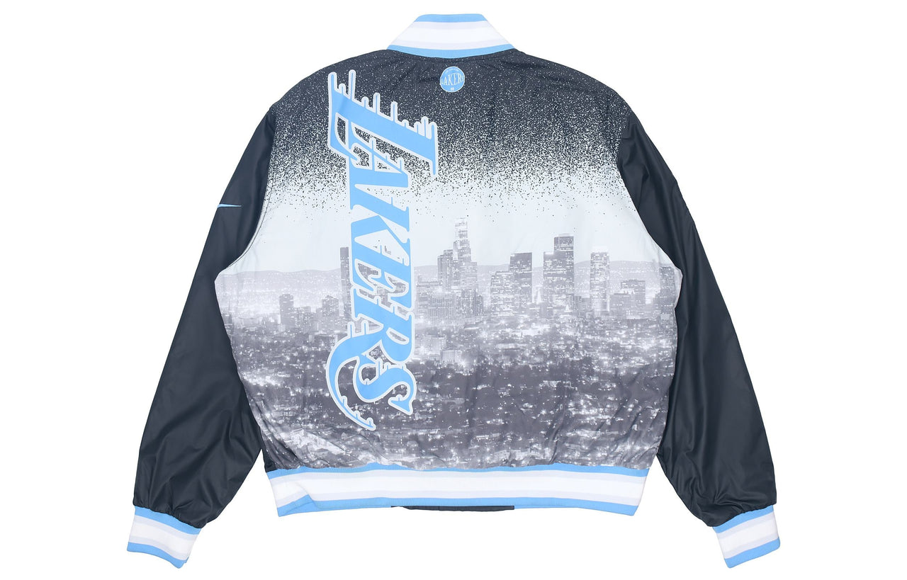 Nike NBA Courtside Los Angeles Lakers Woven Casual Sports baseball uniform Jacket Black CN1441-010