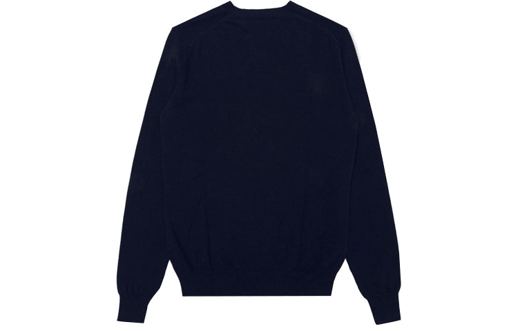COMME des GARCONS PLAY V-Neck Pullover Gold Emblem 'Black' AZ-N048-051-2