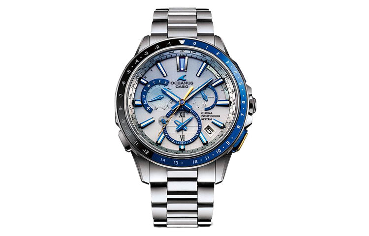 CASIO Blue DialSilver Strap Blue DialSilver Strap Mens BlueSilver Analog OCW-G1100C-7A2021