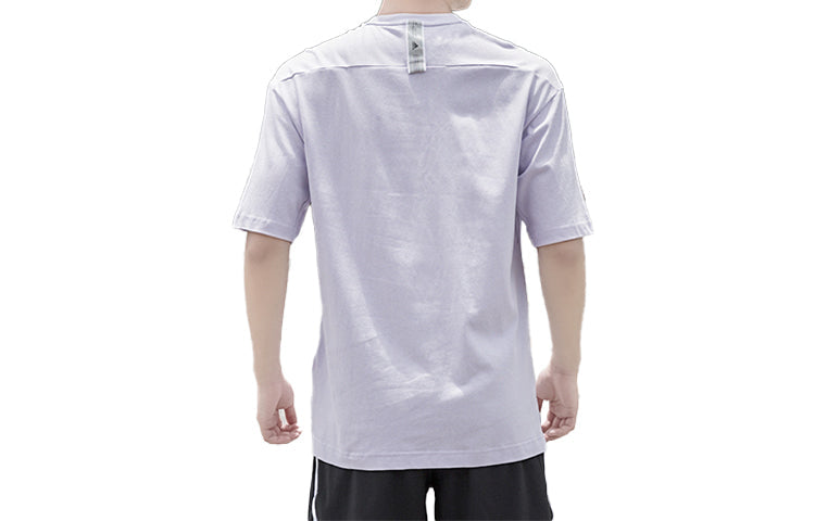 adidas Sports Round Neck Short Sleeve Purple FT2778