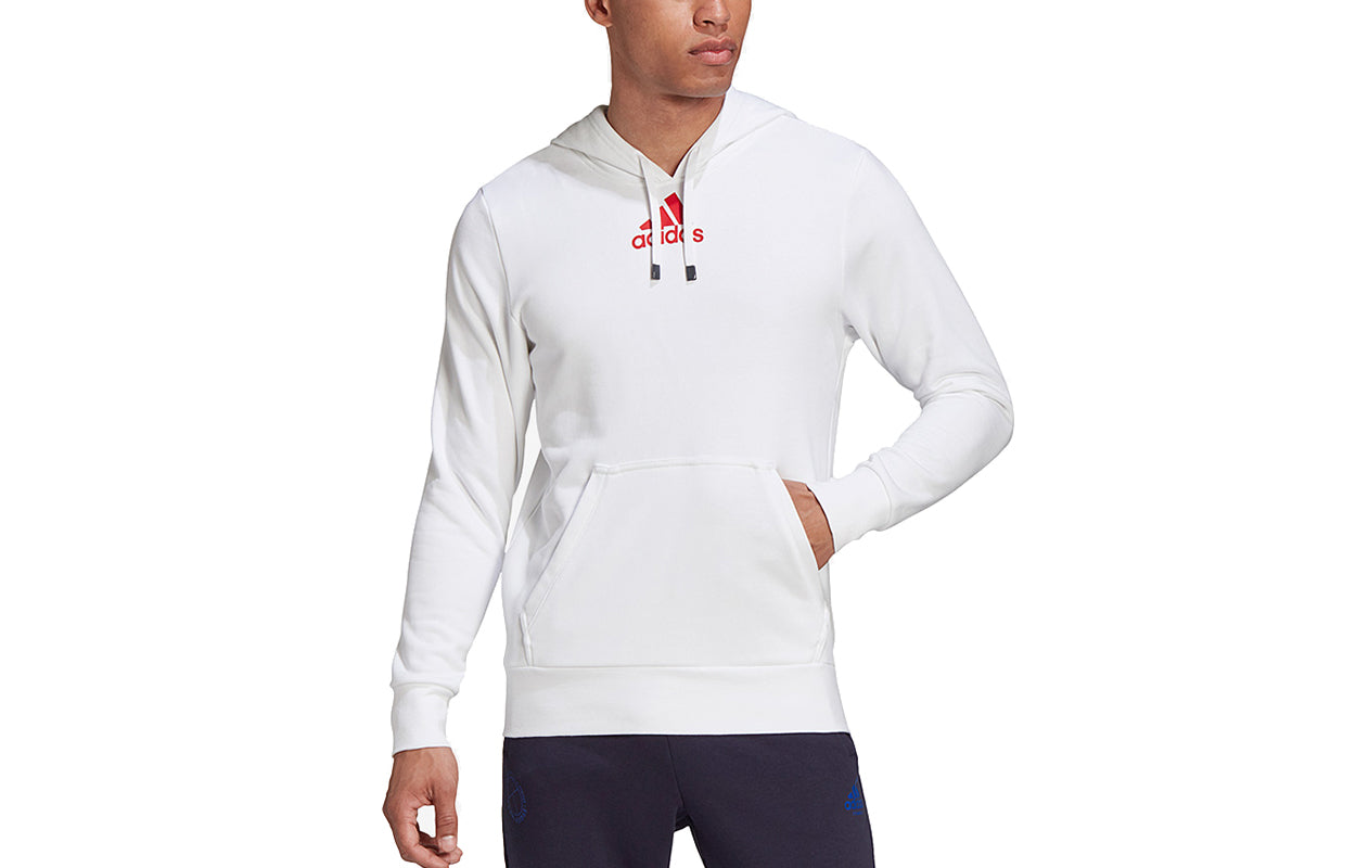 Men's adidas Logo Printing Sports Tennis Pullover White FU0072