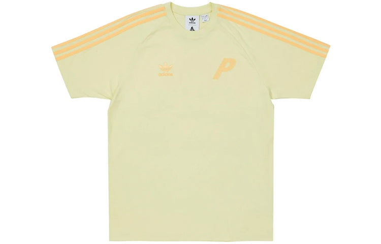 HE9373 PALACE x adidas Crossover Chest Logo Short Sleeve Unisex Yellow HE9374