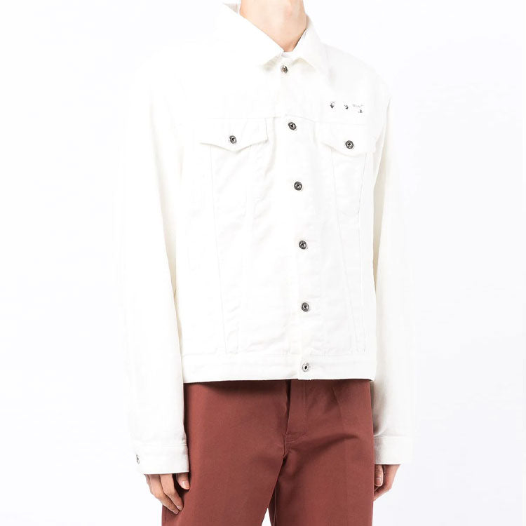 Off-White SS22 Denim Jacket Ordinary Version White OMYE079C99DEN0020110