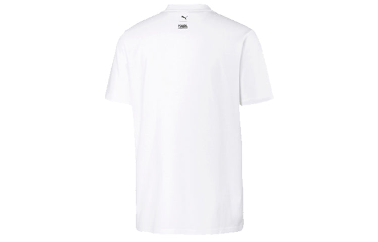 PUMA FENDI Crossover Round Neck Short Sleeve White 595682-02