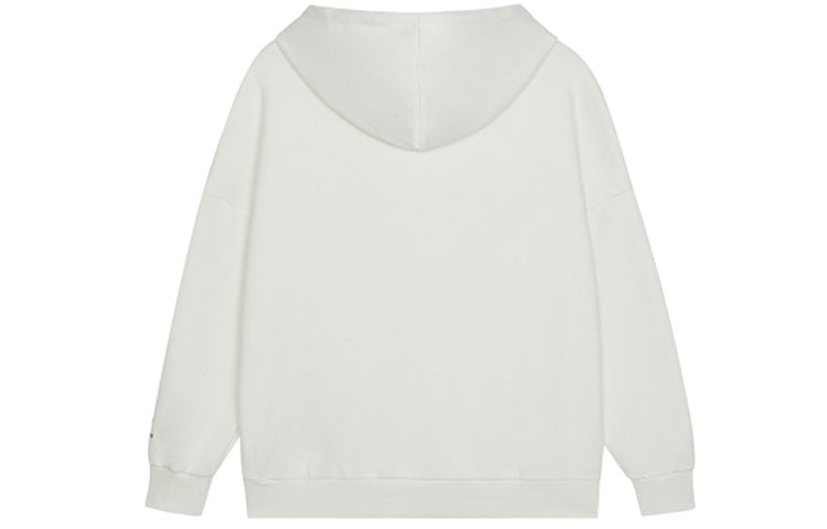 (WMNS) New Balance Logo Print Hoodie 'White Brown' AWT13348-SST