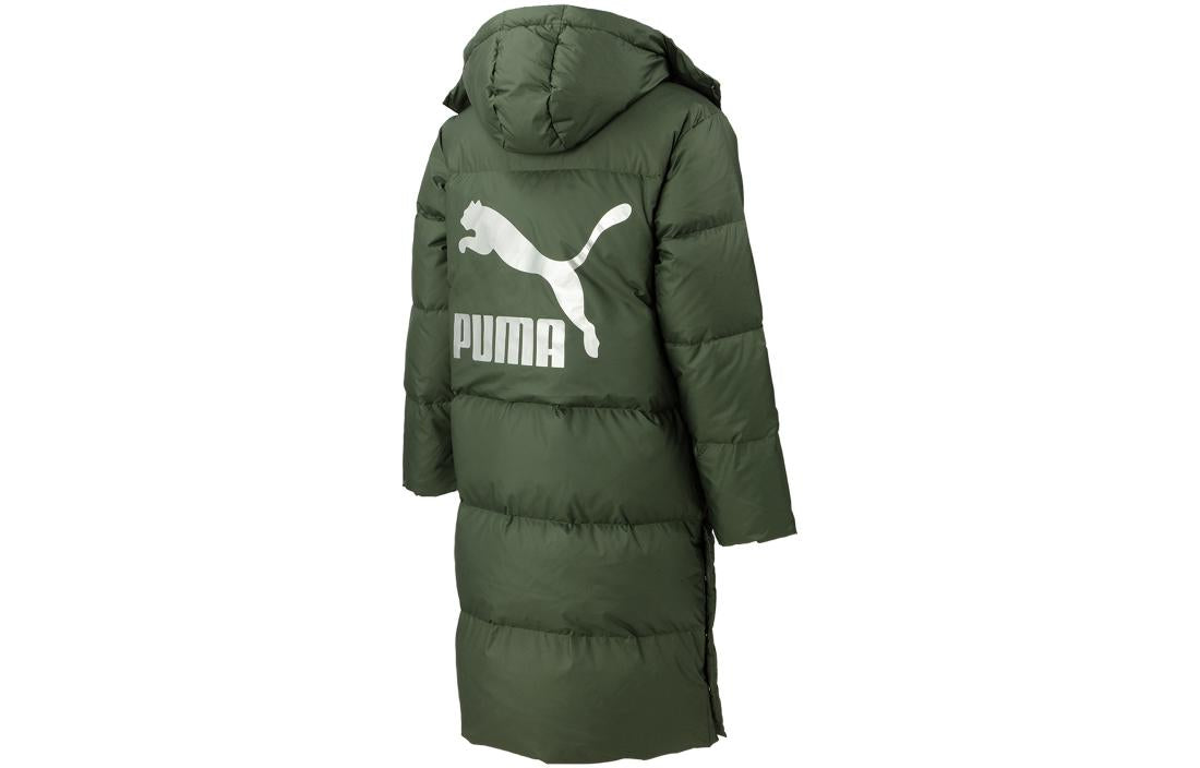 PUMA Teamliga Long Down Coat 'Green' 539572-64