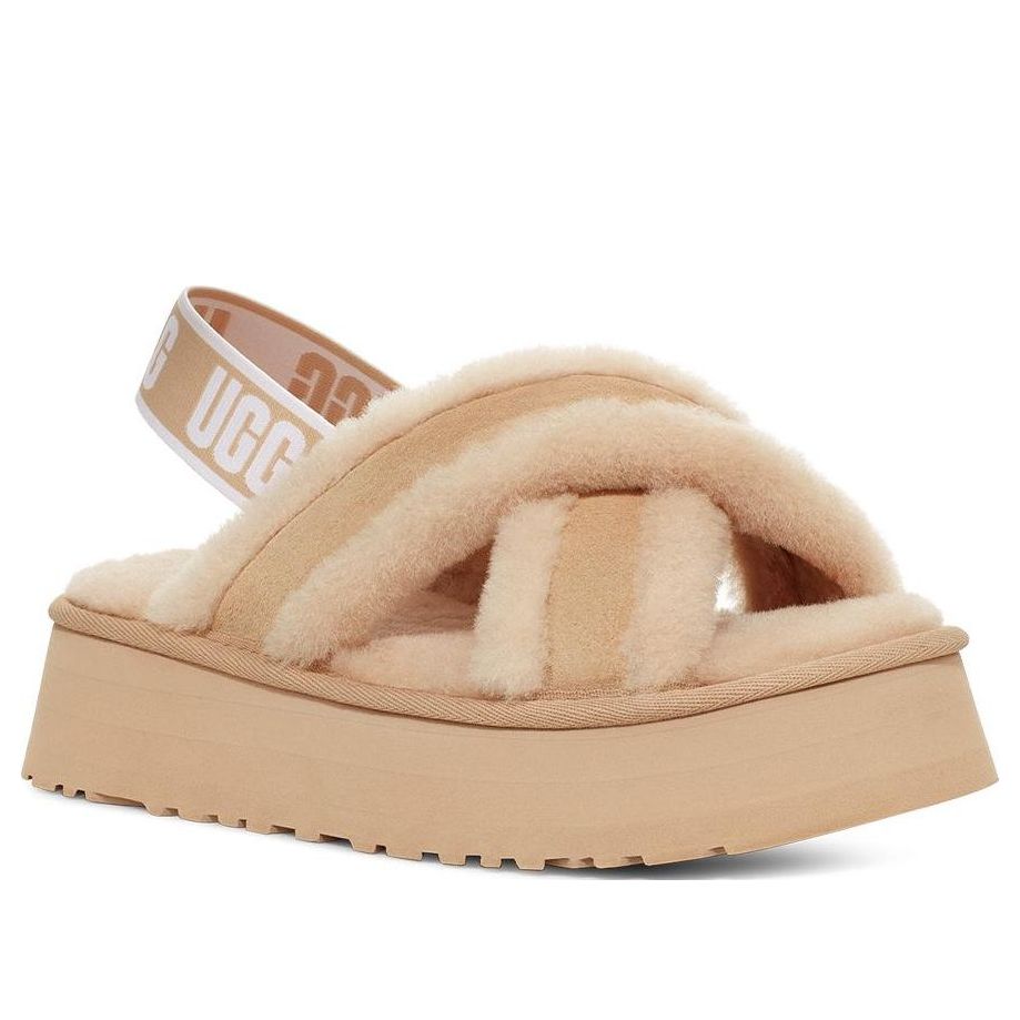 (WMNS) UGG Disco Cross slides 'Driftwood' 1121550-DRI