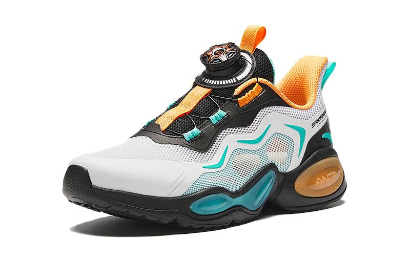 (GS) ANTA Running Series Sneakers 'White Yellow Teal' A312425508-1