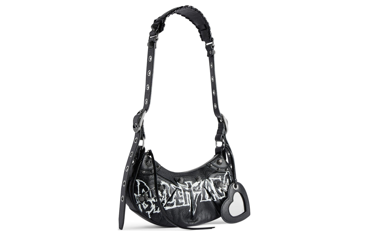 (WMNS) Balenciaga Le Cagole Xs Shoulder Bag Diy Metal 'Black' 6713092AAXE1090