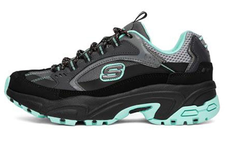 (WMNS) Skechers Stamina Running Shoes Black/Green 149017-BKMN