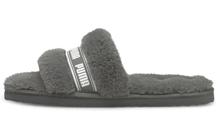 (WMNS) PUMA Fluff Slide 'Charcoal Grey' 384937-02
