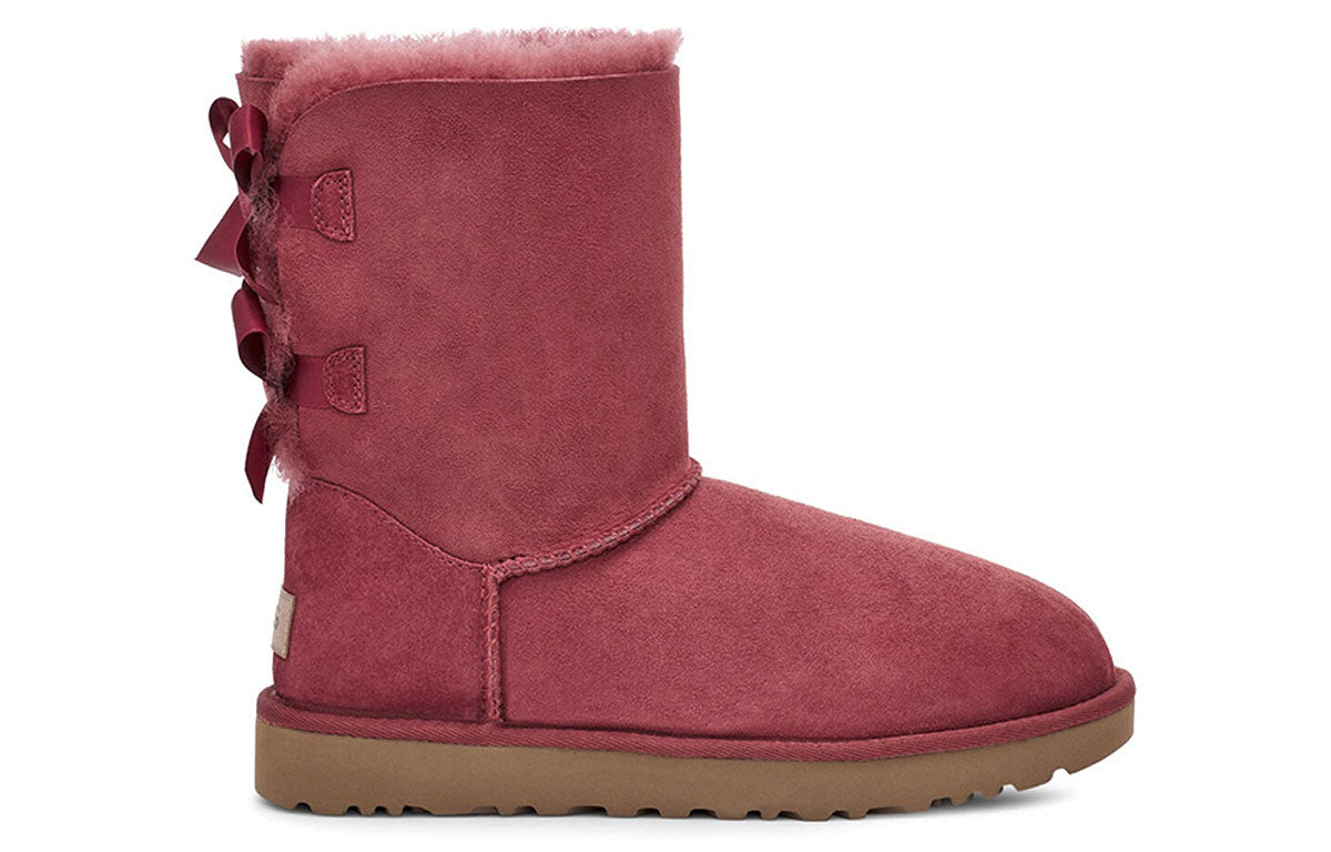 (WMNS) UGG Bailey Bow II Snow Boots Red 1016225-TSRD
