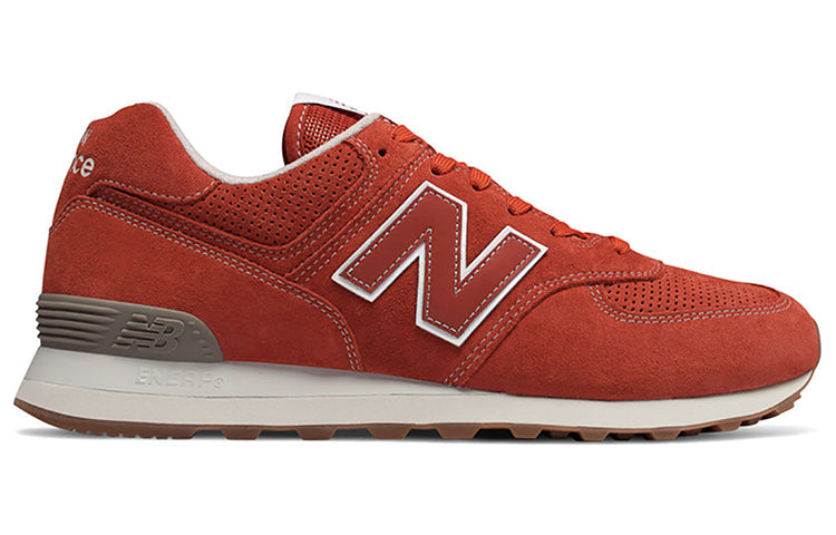 New Balance 574 Series Breathable Shock Absorption Wear-Resistant Low Top Red ML574ESH