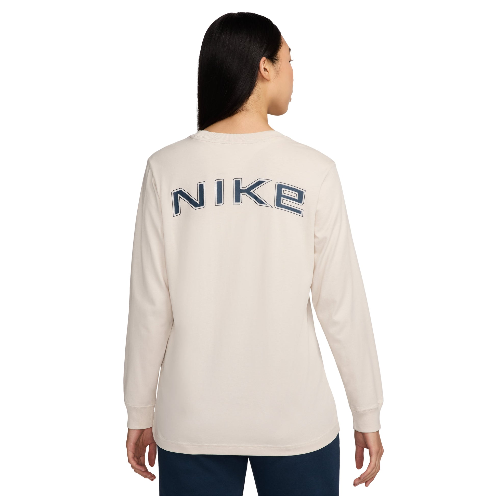 Nike Sportswear Loose Long Sleeve T-Shirt Asia Sizing 'Light Orewood Brown' HF0772-104