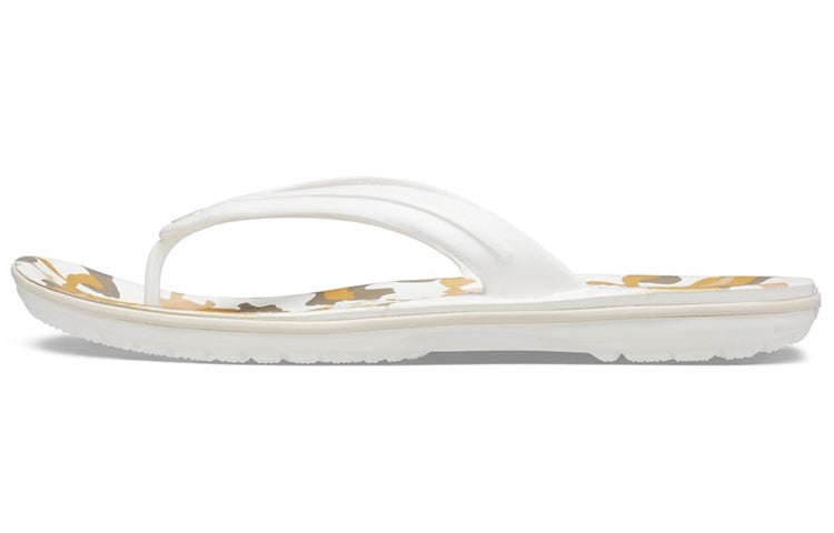 Crocs Crocband Printed Flip Flops 'White Tan' 205943-94S