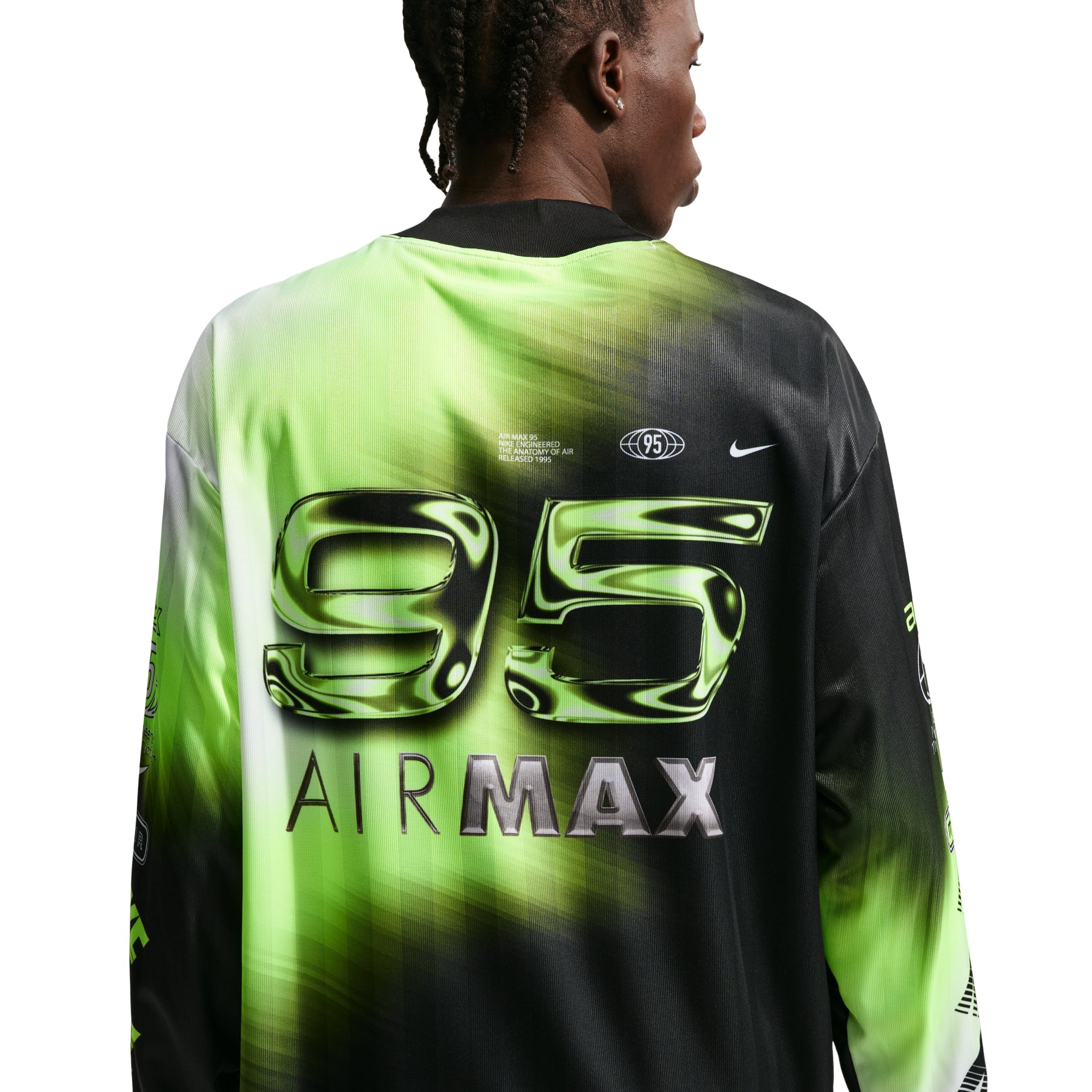 Nike Culture of Football Dri-FIT Long-Sleeve Soccer Jersey 'Volt Black White' IQ1015-702