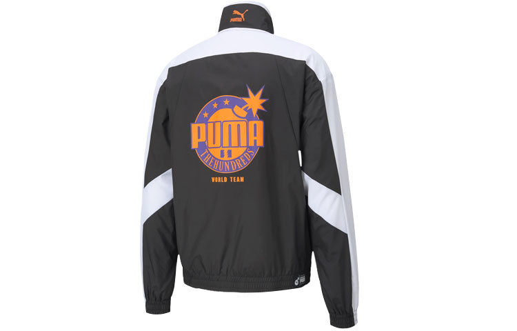 PUMA x The Hundreds Track Jacket 'Black White Orange' 596747-01