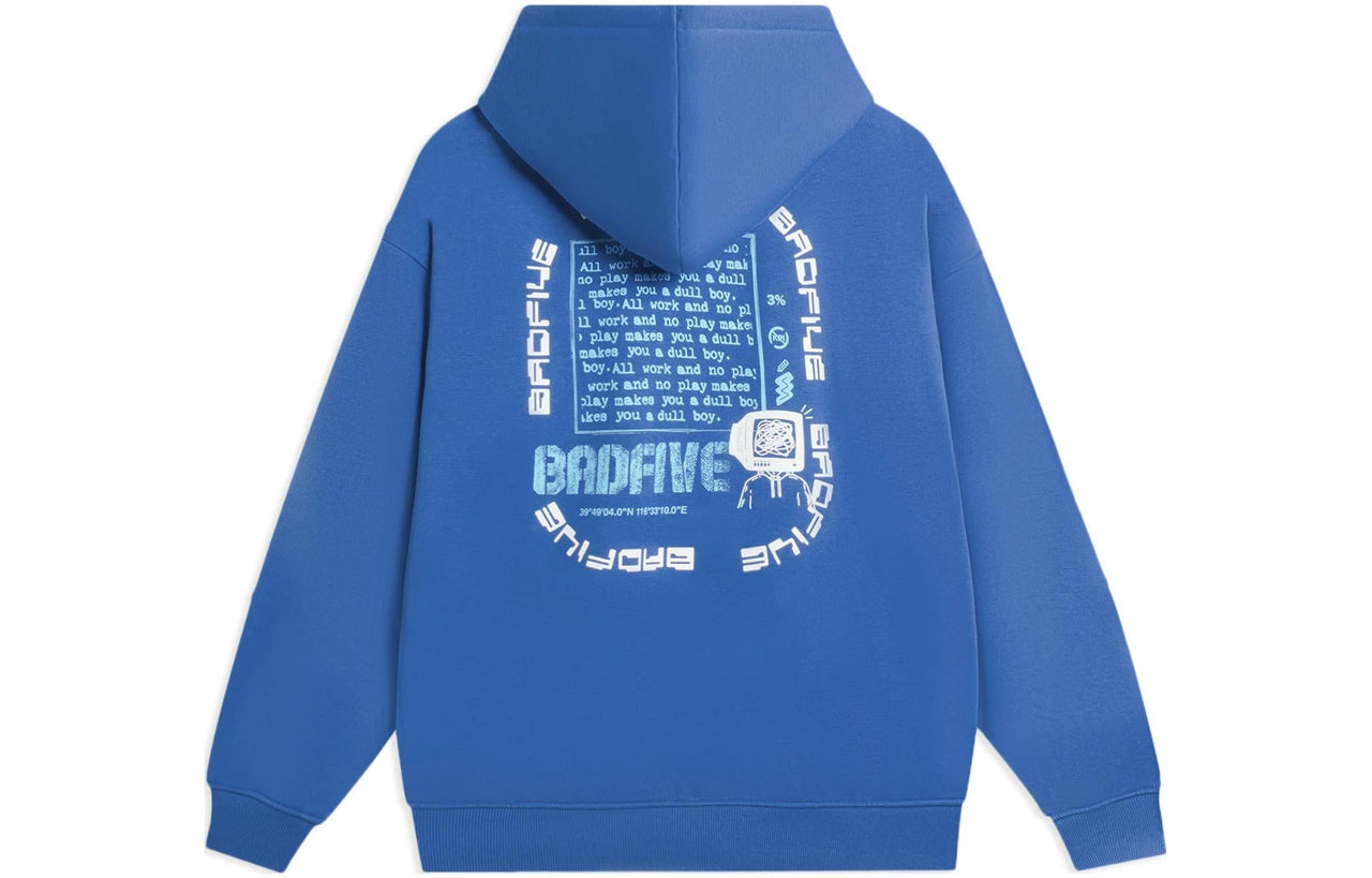 Li-Ning BadFive Graphic Hoodie 'Blue' AWDSC09-1