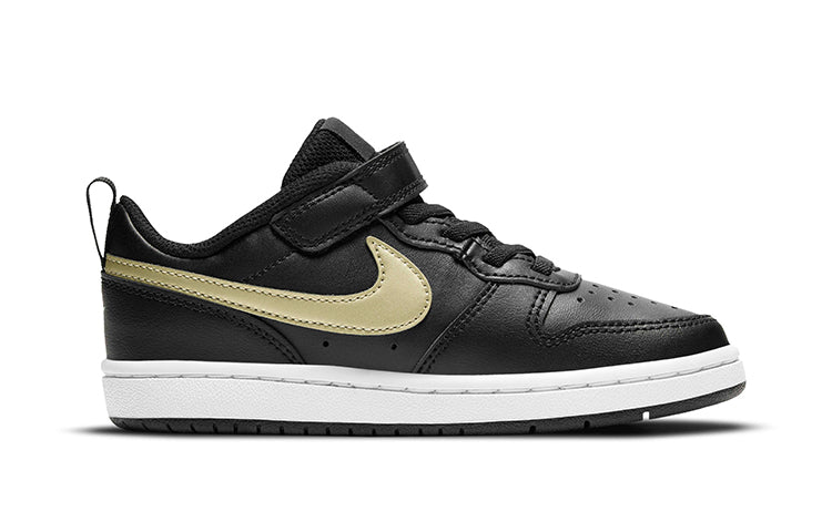 (PS) Nike Court Borough Low 2 'Black Metallic Gold Star' BQ5451-011