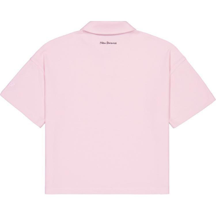 (WMNS) New Balance Graphic Polo Shirt 'Pink' NFE27052-PK