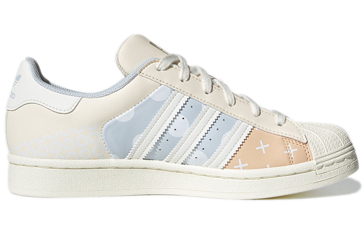 (WMNS) adidas originals Superstar Comfortable Wear-Resistant Sneakers Creamy 'Cream Light Bluegray' GW3310