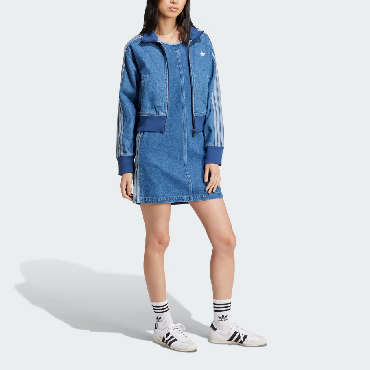(WMNS) adidas Denim 3S Dress Asia Sizing 'Blue' JD2580