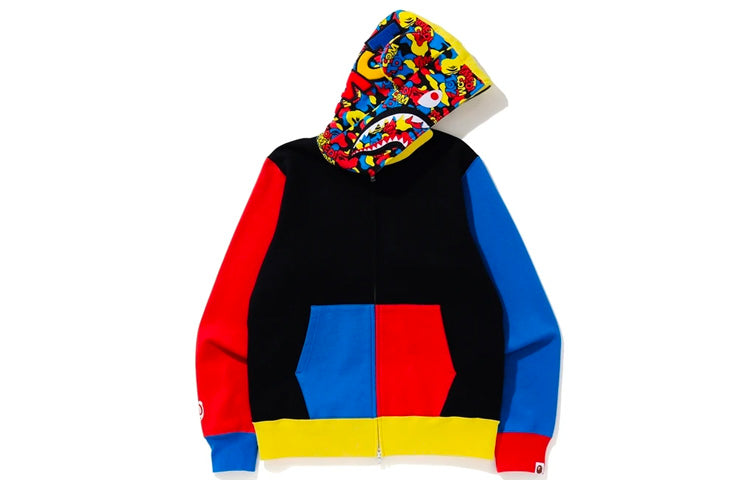 A Bathing Ape x MEDICOM TOY Shark Camo Full Zip Hoodie 'Multicolor' 1G73-115-910