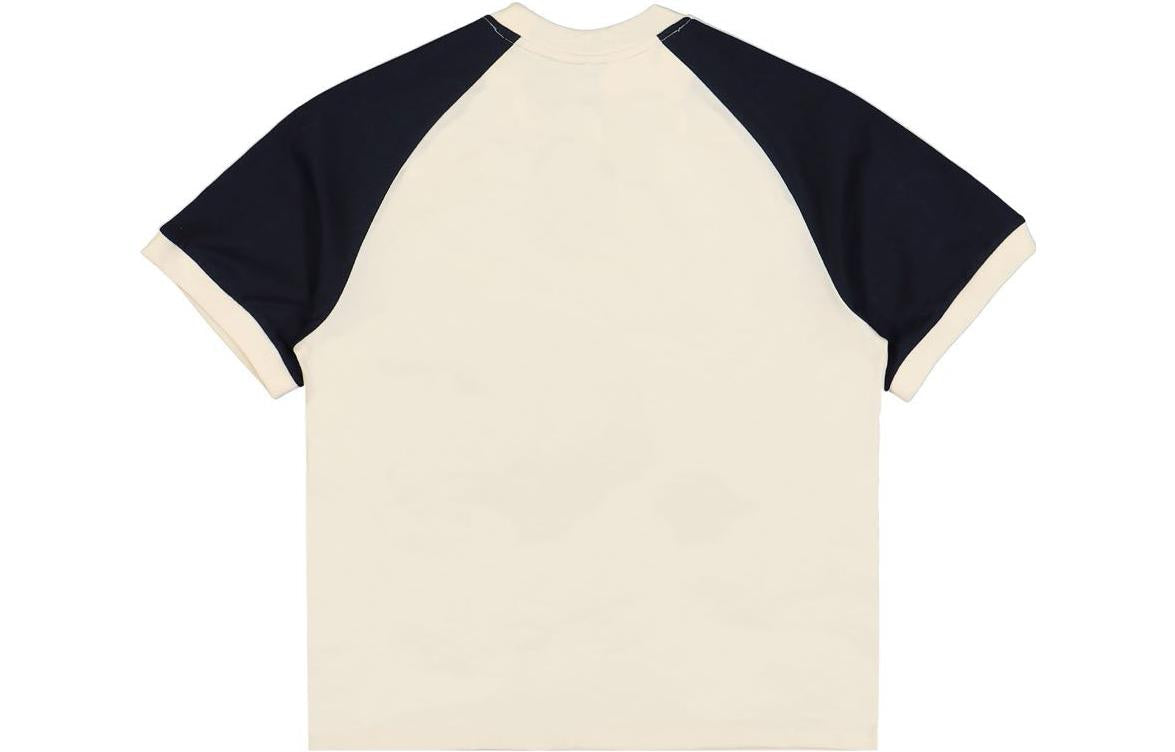 (WMNS) adidas x Sporty & Rich T-shirt 'Cream White Navy' IN5251