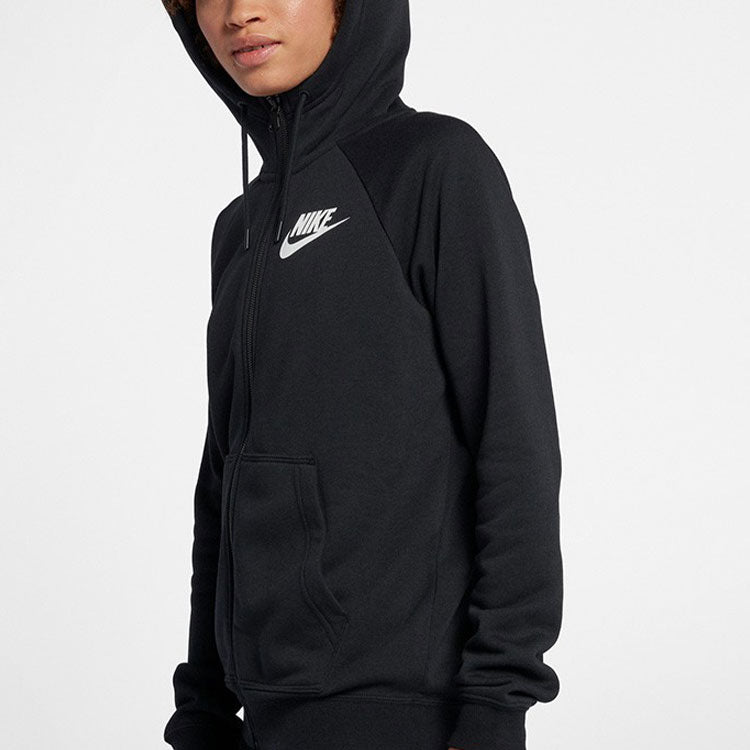 (WMNS) Nike Sportswear Rally Hooded Jacket 'Black White' 930910-010