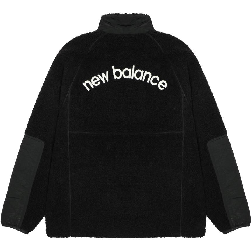 New Balance Lifestyle Cotton Warm Coat 'Black White' AMJ23326-BK