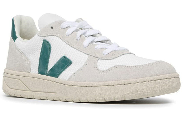 Veja V-10 B-Mesh Lace-Up Sneakers 'White Beige Green' VX0102796