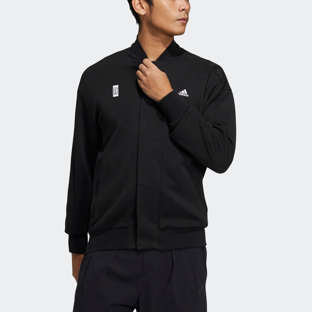 Men's adidas Martial Arts Series Logo Printing Sports Jacket Black H39208